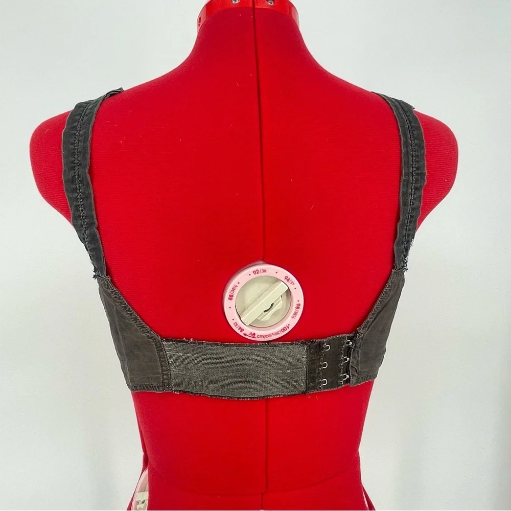 Vintage Exquisite Form Washed Black Cotton Authentic Bullet Bra / Size 34D - Picture 8 of 12